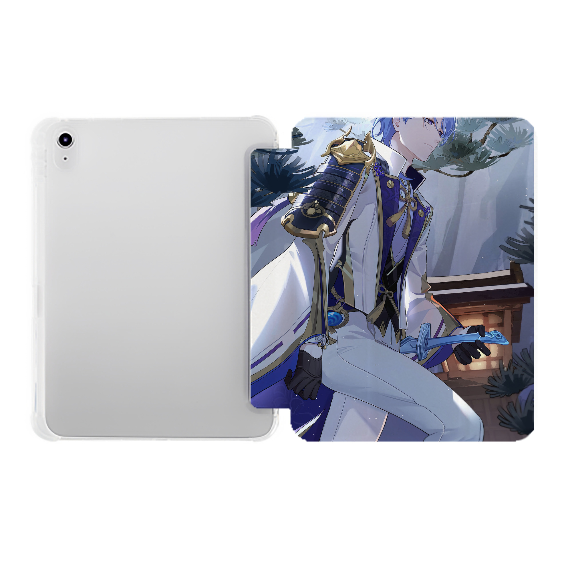 げんし神 genshin IPad ケース ペン収納付き 三つ折りスタンド PUレザー×シリコン 対応機種9.5/10.5/10.9インチ